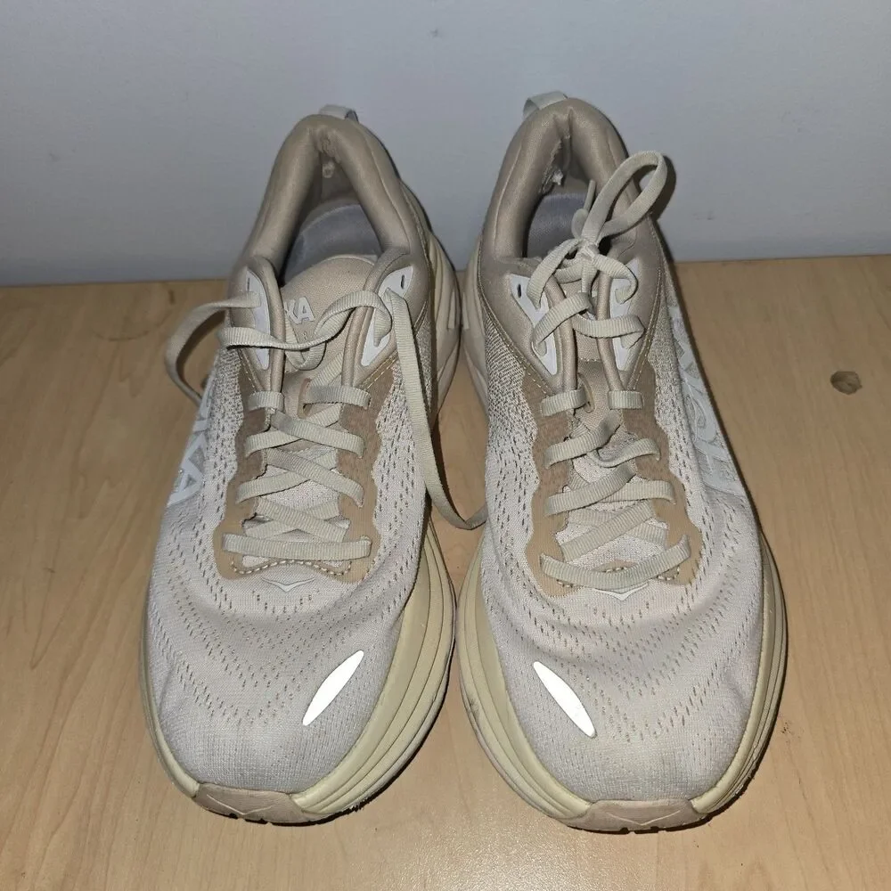 Hoka One One Bondi 8 Women's 10B Shifting Sand Vanilla